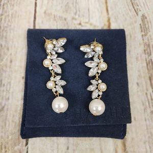 Shashi Pearl Leaf Drop Earrings